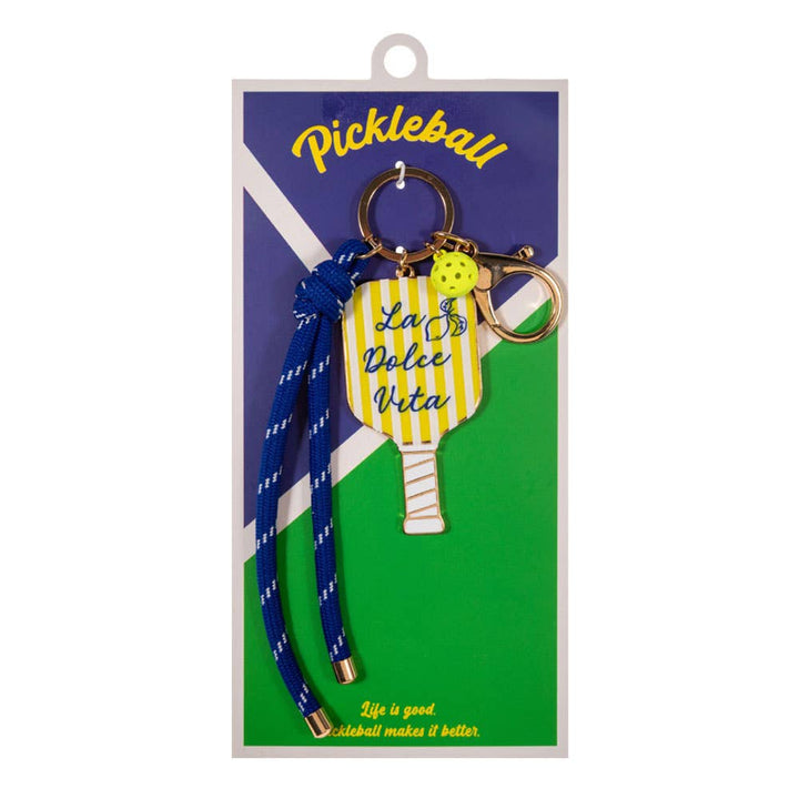 Sardine Pickleball Paddle Knot Strap Keychain Bag Charm