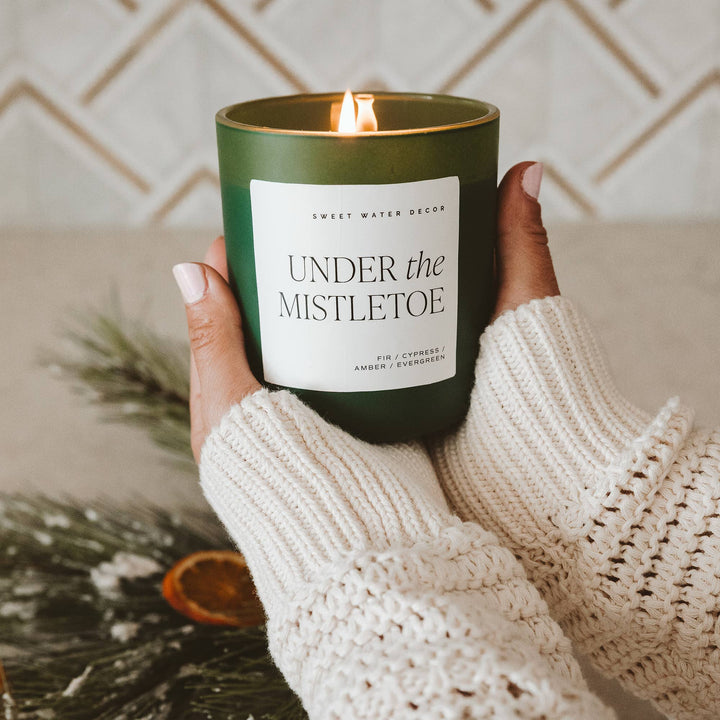 Under the Mistletoe 15 oz Soy Matte Candle- Christmas Decor