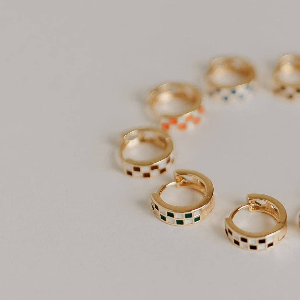 Green & White Checkered Hoops