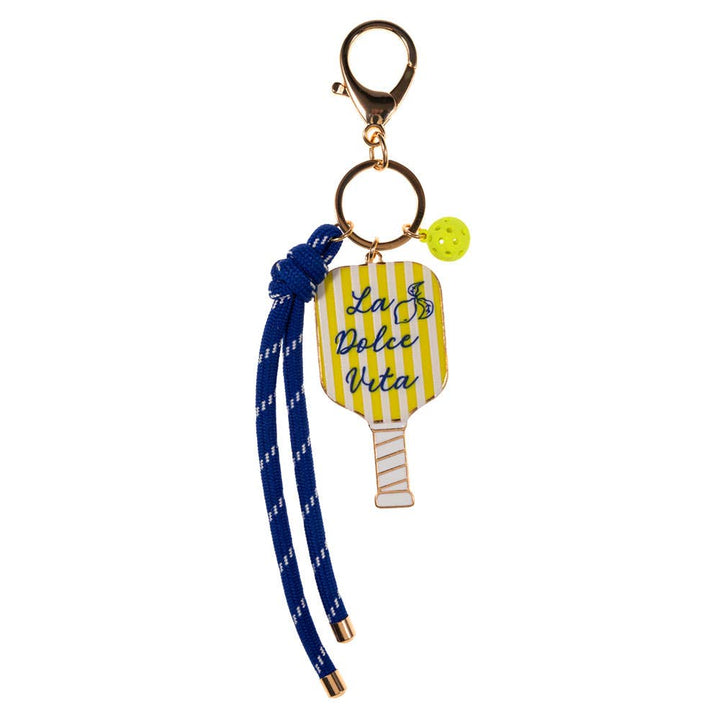 Sardine Pickleball Paddle Knot Strap Keychain Bag Charm