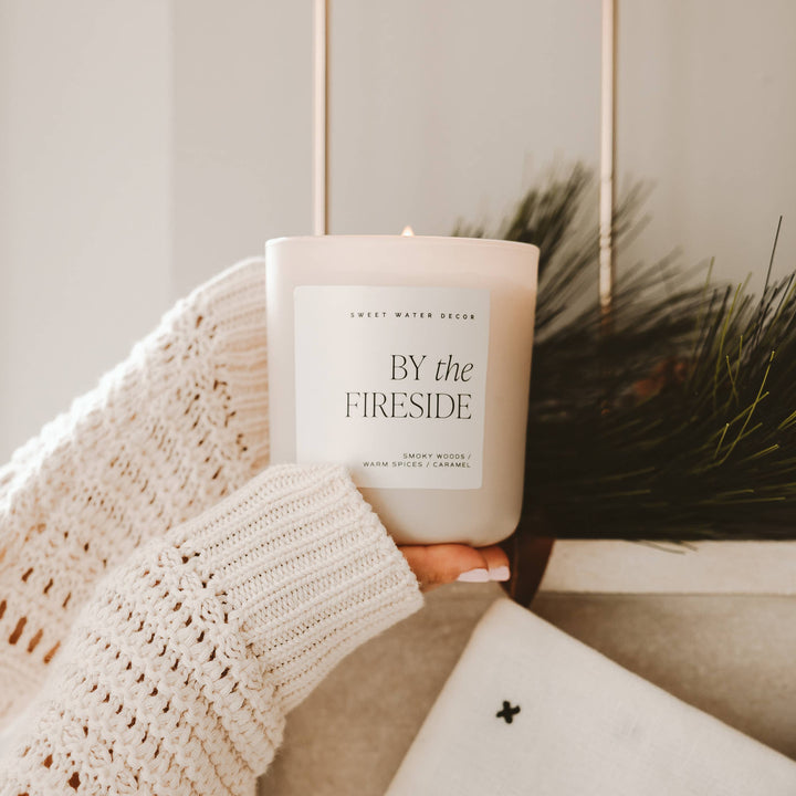 By The Fireside 15 oz Soy Candle, Matte Jar