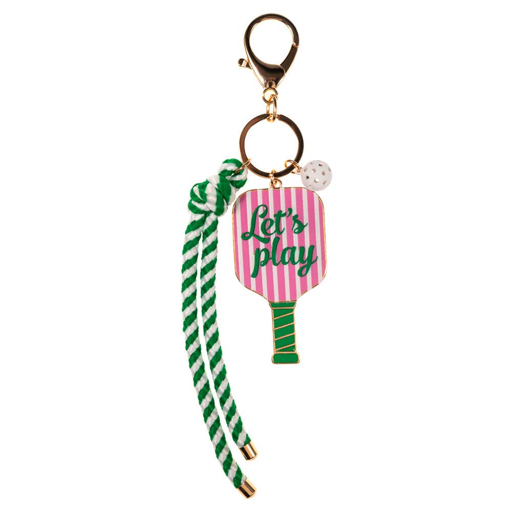 Sardine Pickleball Paddle Knot Strap Keychain Bag Charm