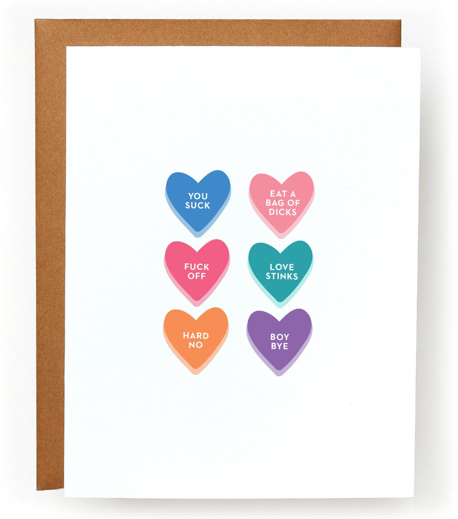 Funny Conversation Heart Greeting Card