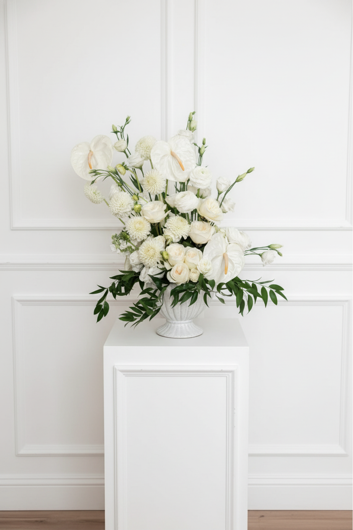 All White Sympathy Urn