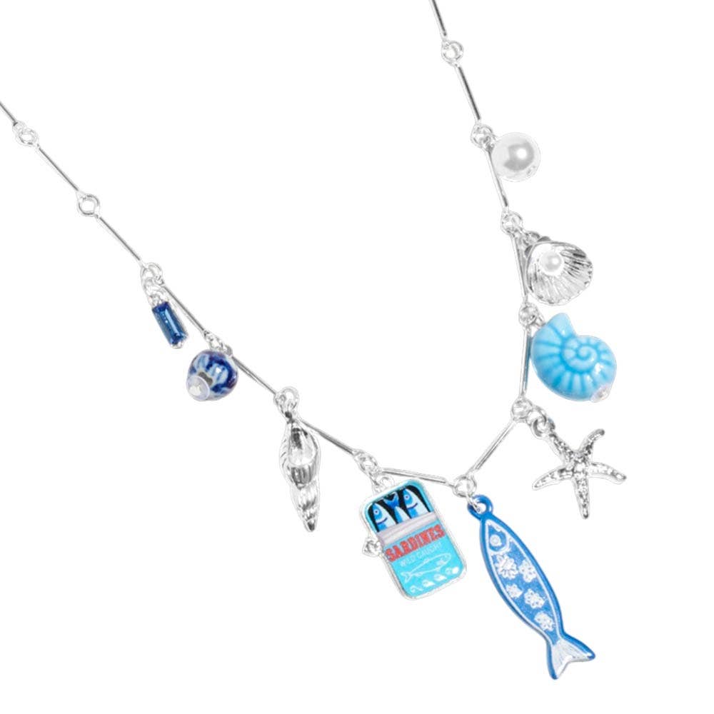 Mediterranean Coastal Charm Station Necklace