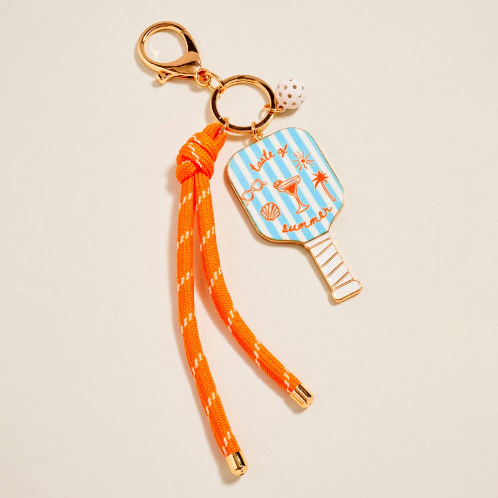 Sardine Pickleball Paddle Knot Strap Keychain Bag Charm